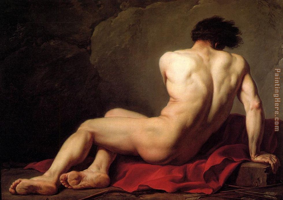 Male Nude known as Patroclus painting - Jacques-Louis David Male Nude known as Patroclus art painting